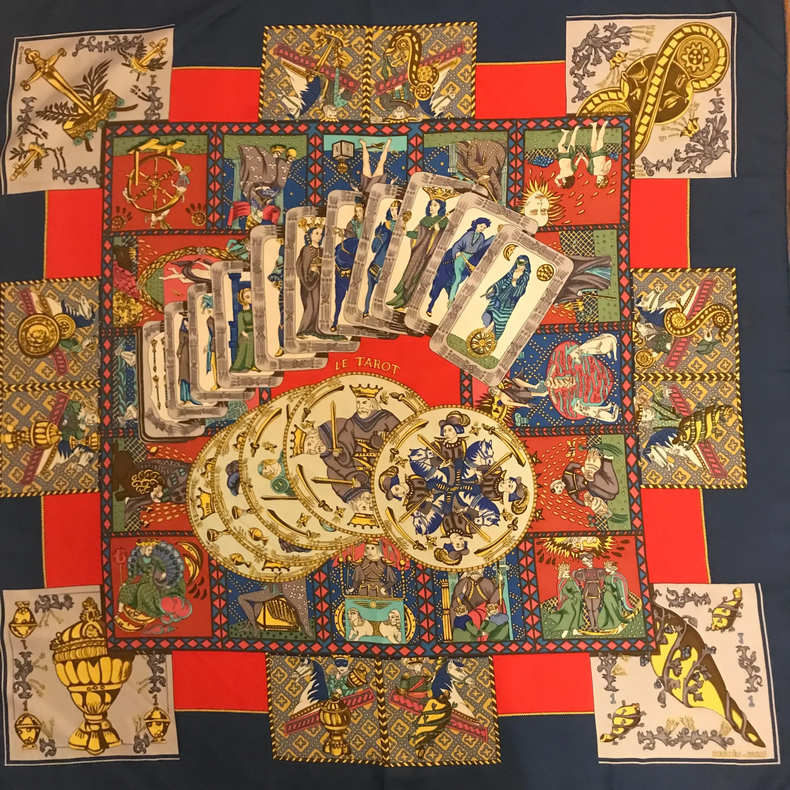 Barely Worn and Much Sought-After Le Tarot - PRE-OWNED HERMES SCARVES