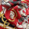 Vintage Hermes Scarf Ascot 1831 Ronde du Jockeys by Francoise de la Perriere in red
