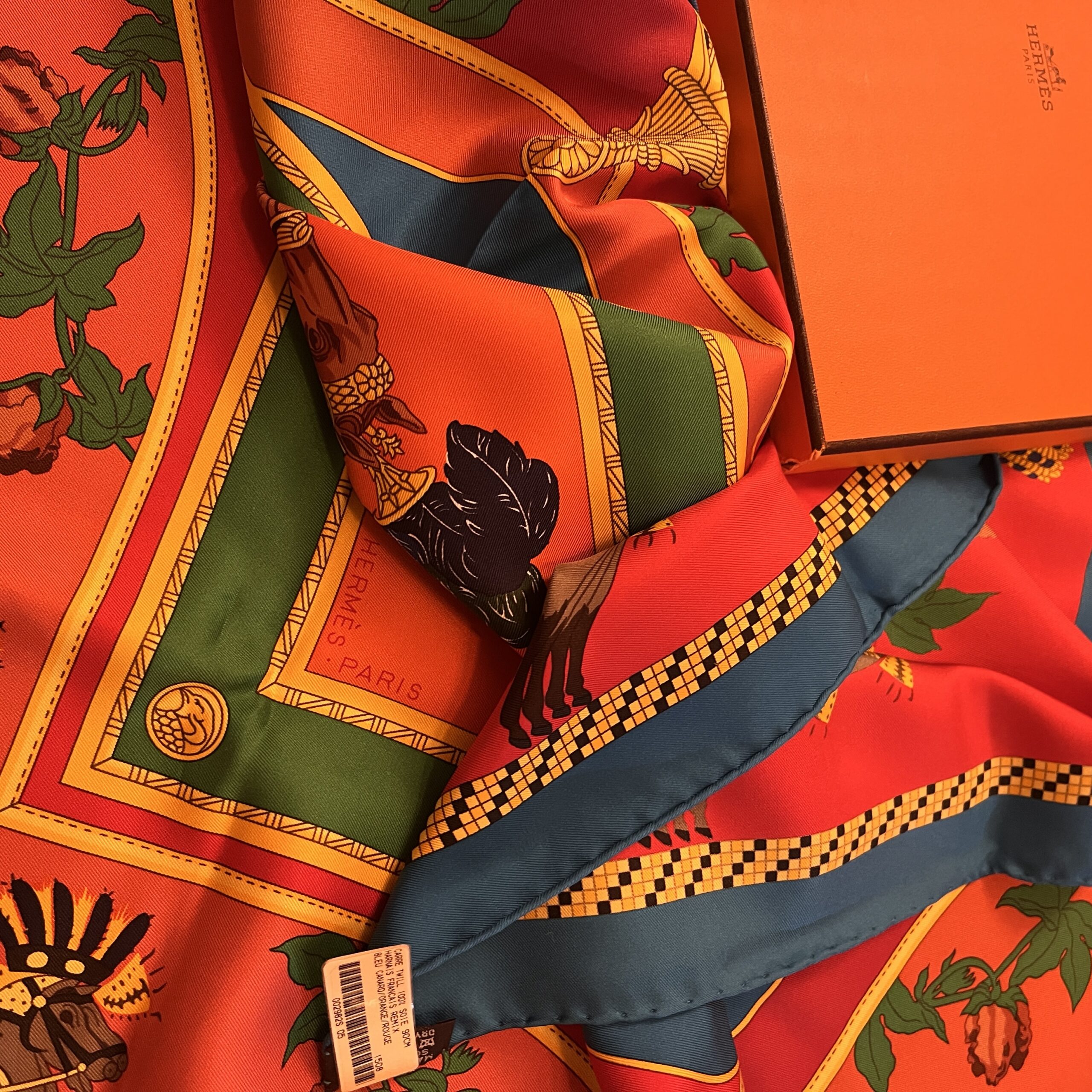 Hermes Scarf Harnais Francais Remix