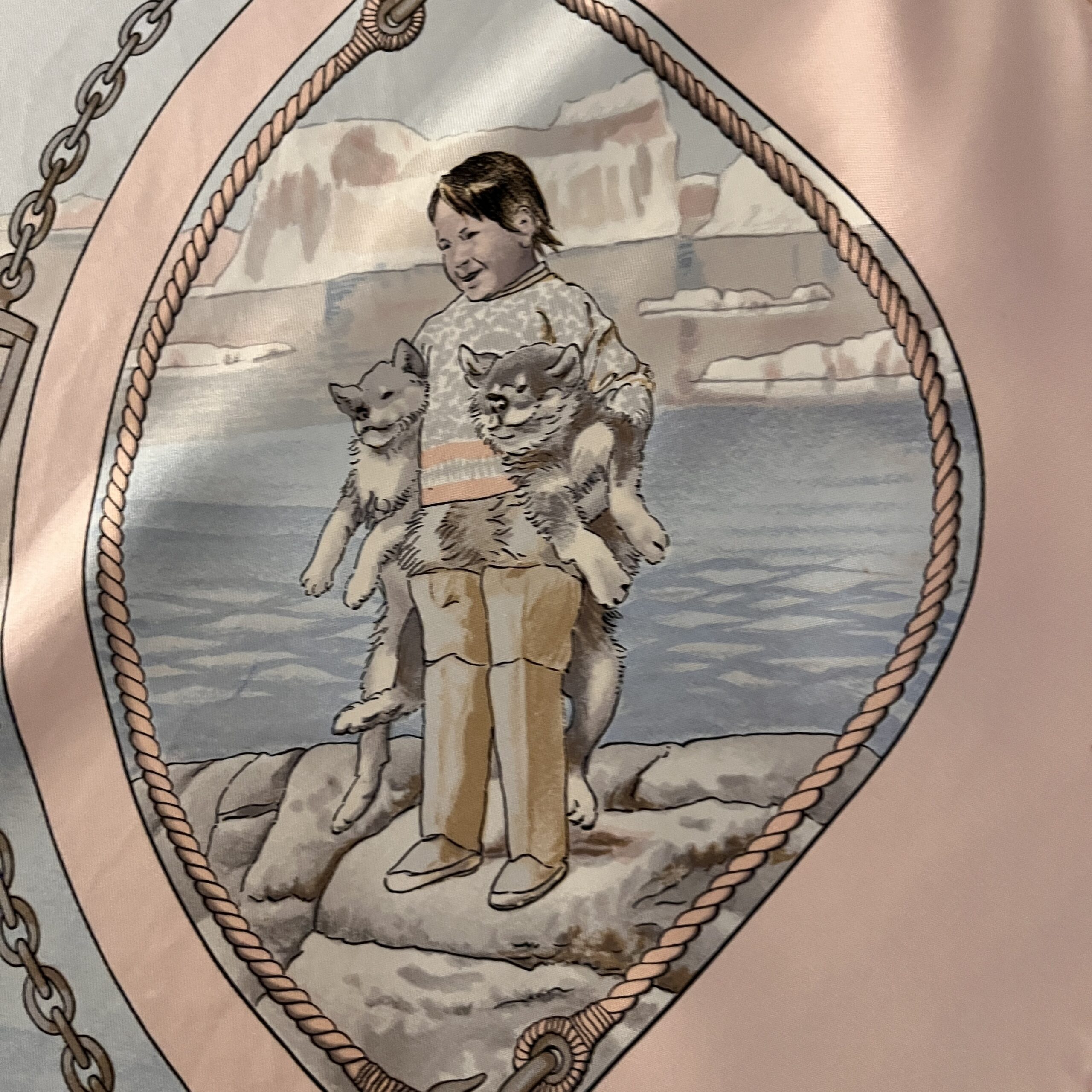 Hermes Scarf Gronland in Pink