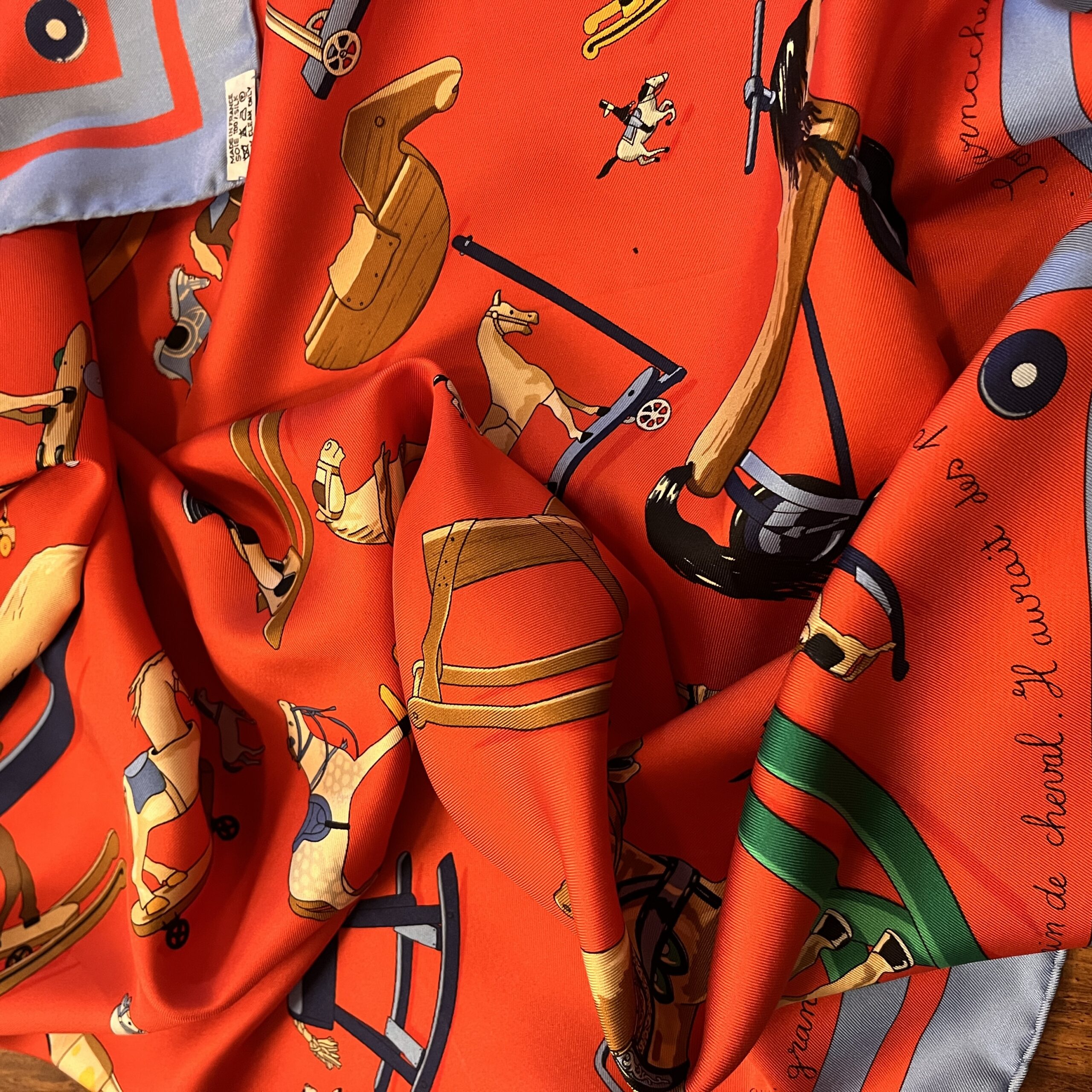 Vintage Hermes Scarf Raconte-Moi Le Cheval by Raconte Moi le