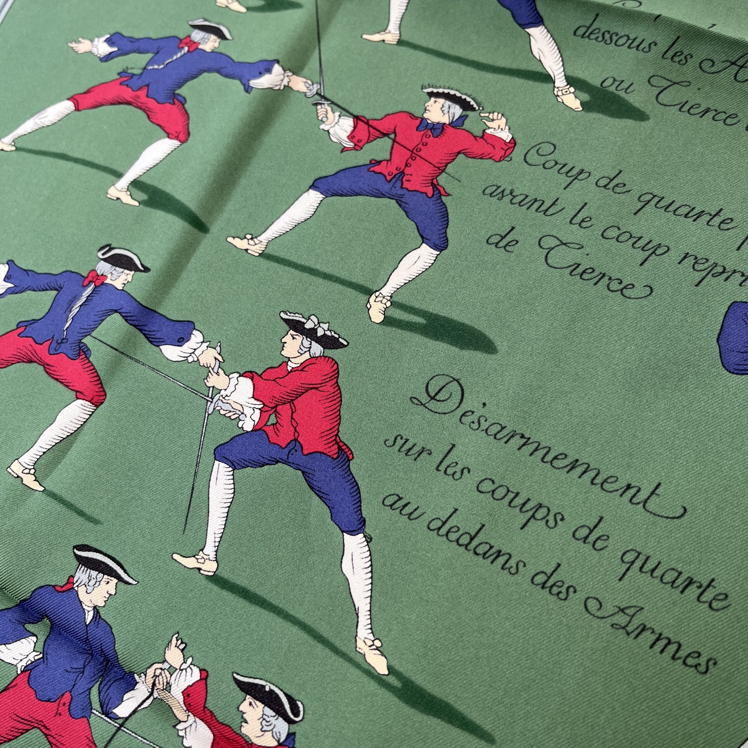 Hermes Scarf Traite des Armes – A Fencing Manual, Possibly Unworn