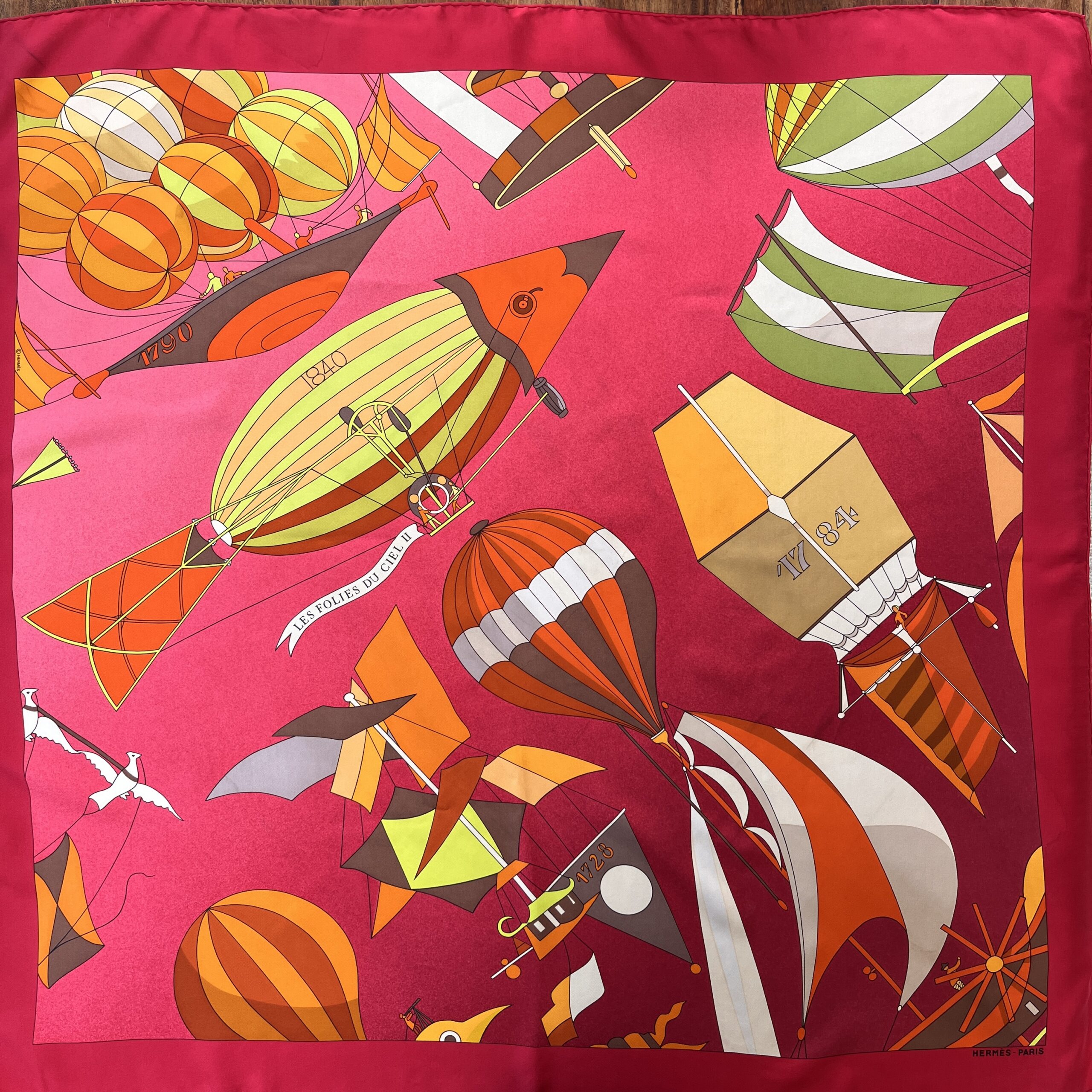 Hermes Scarf Les Folies du Ciel Double Face