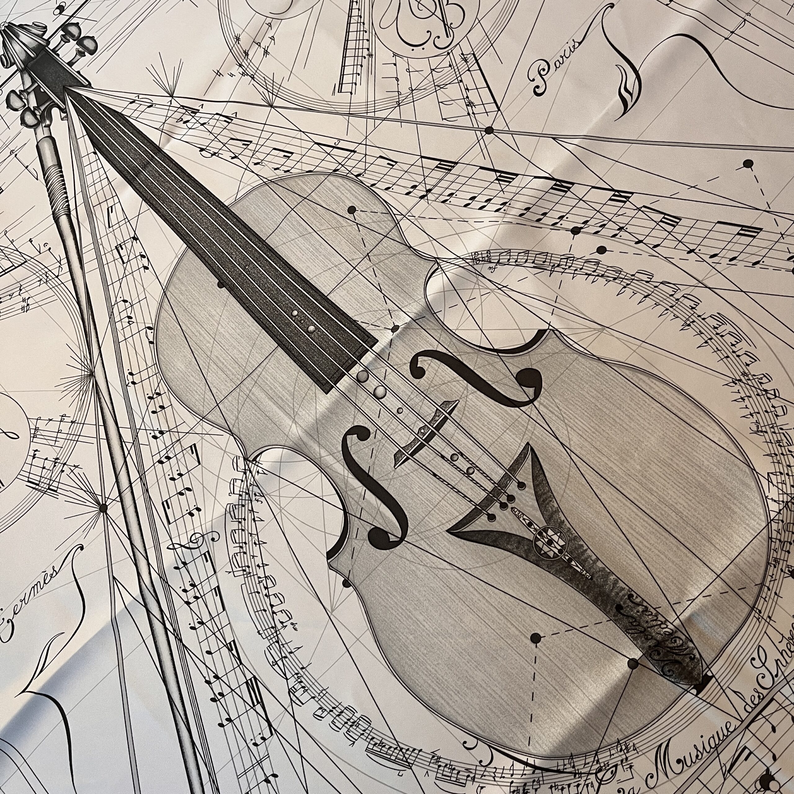 Hermes La Musique des Spheres Bright Ivory White Feels New!