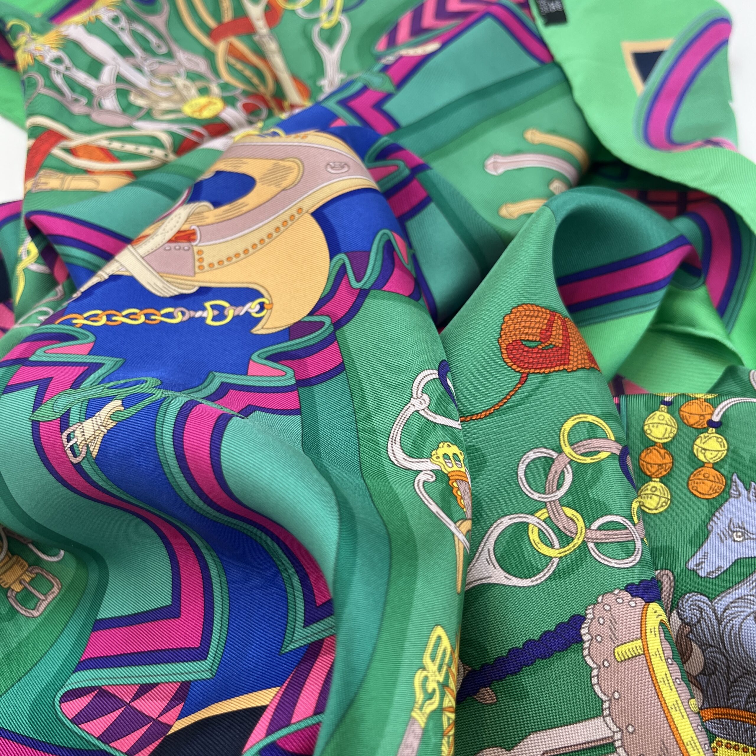Hermes Bouquets Sellier (Bouquets of Horses’ Tack) Appears Unworn