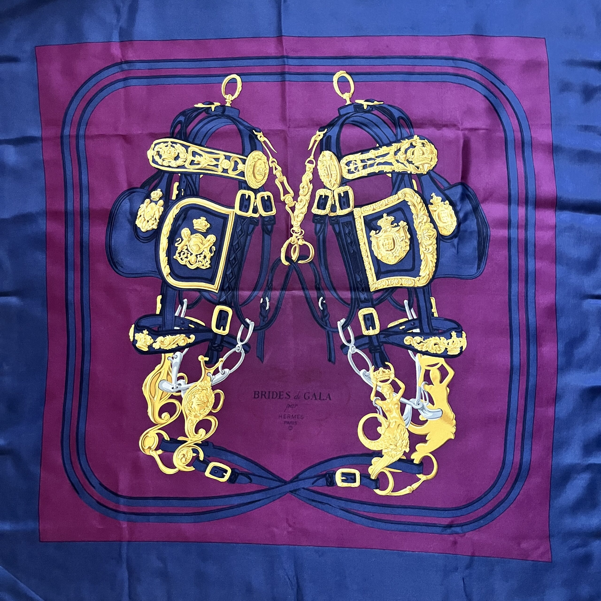 Hermes Scarf Brides de Gala (Ceremonial Bridles) Feels Unworn